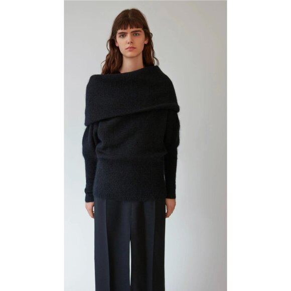 Banana Republic Alpaca Blend Cowl Neck Sweater Dress Black Women’s M Soft Cozy - Picture 14 of 14